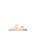Louis Vuitton Patent Monogram Bom Dia Flat Mule Sandal - Cream/White