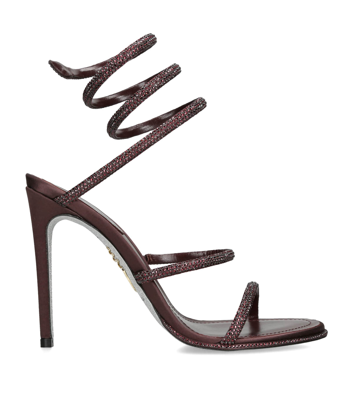 René Caovilla Satin Crystal-Embellished Cleo Sandals 105