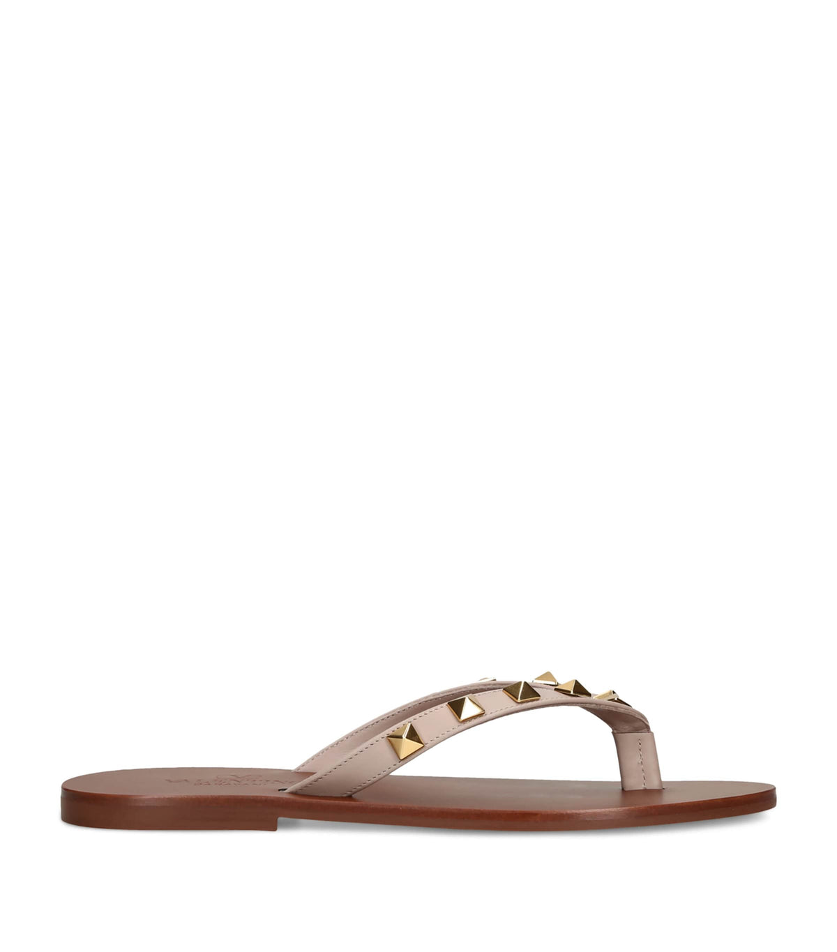 Valentino Garavani Leather Rockstud Flip Flops