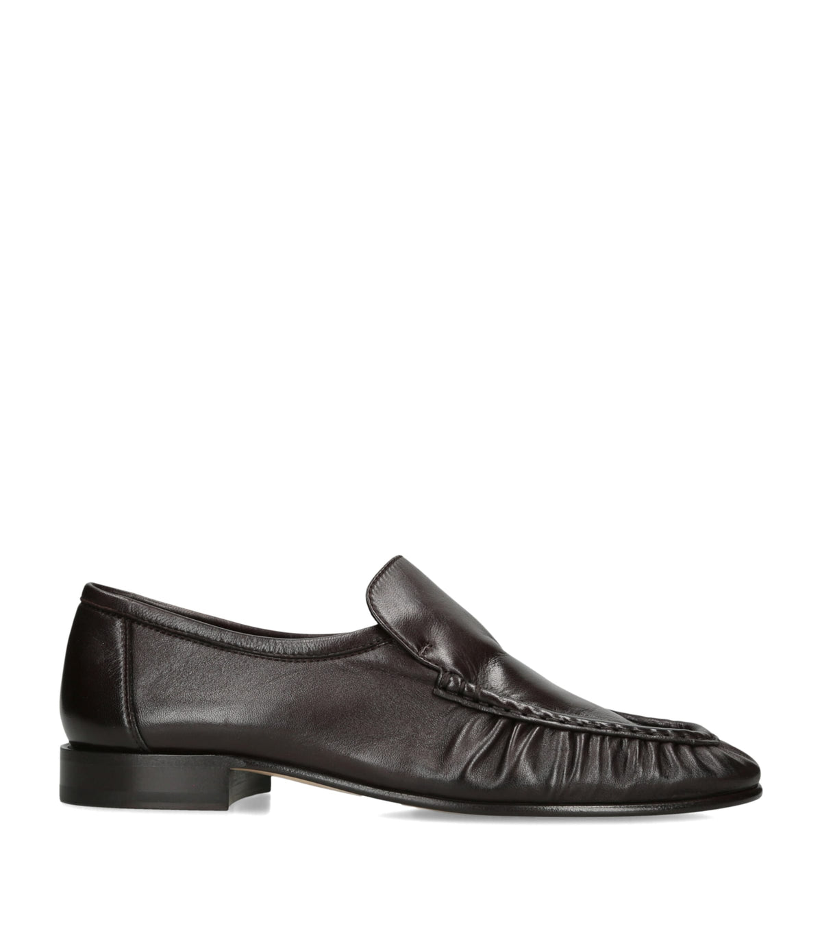 The Row Soft Moccasin Two Leather Loafers