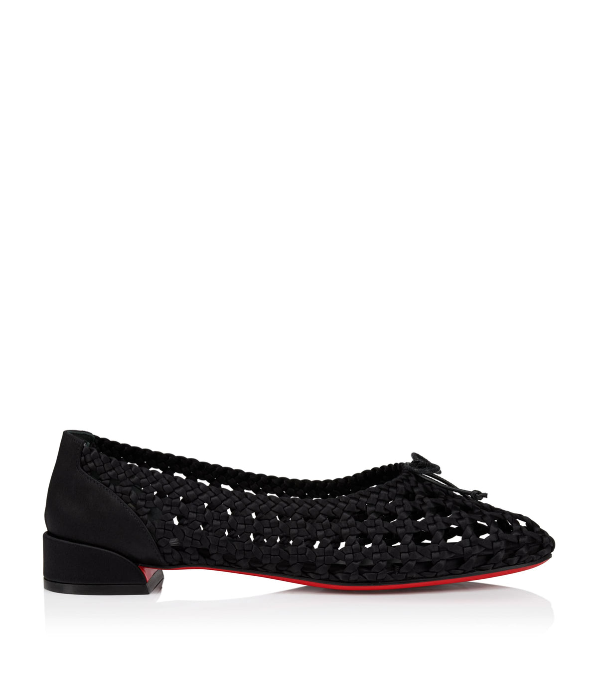 Christian Louboutin Sweetie Jane Silk Woven Ballet Flats