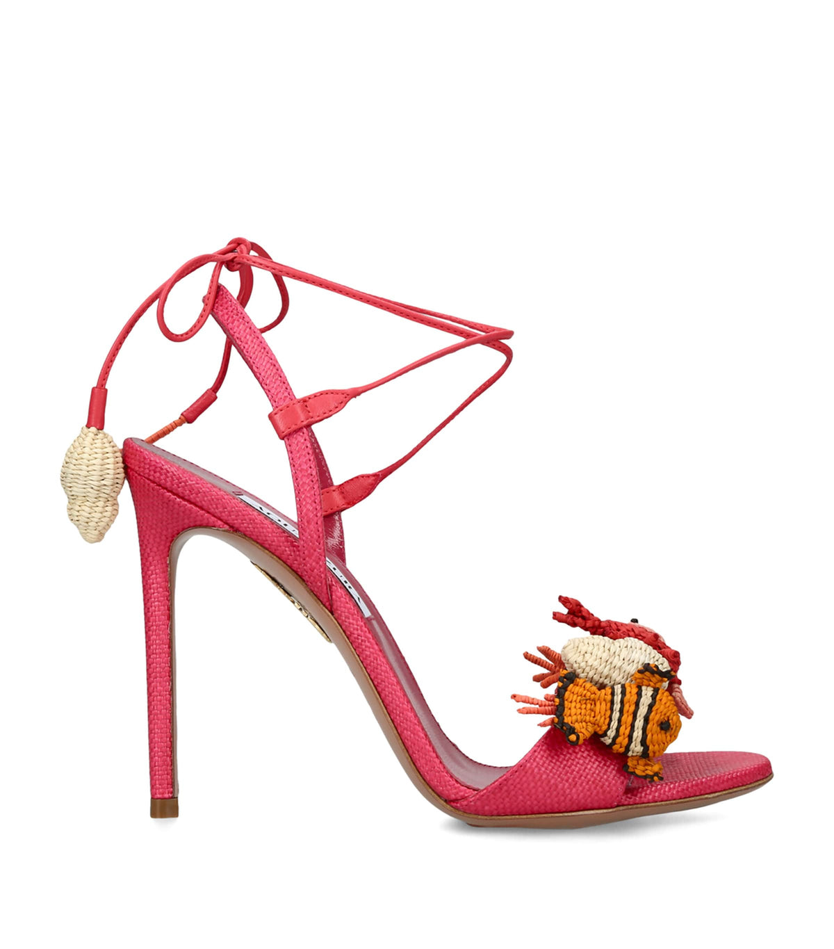 Aquazzura Raffia Marea Slingback Sandals