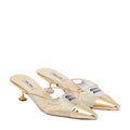 Miu Miu Leather Mules - Cream