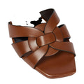 Saint Laurent Tribute 115mm Sandals - Brown (flat slide, different model)