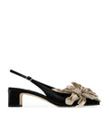 Jimmy Choo Eyla 45 Floral-Appliqué Slingback Pumps