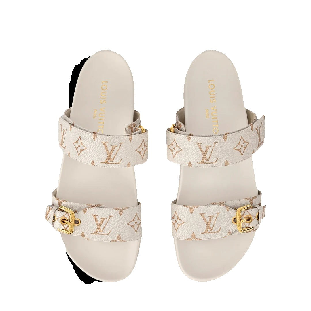 Louis Vuitton Empreinte Bom Dia Mule Sandals - Cream Monogram