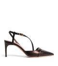 Malone Souliers Metallic Leather Valeria Slingback Pumps 70