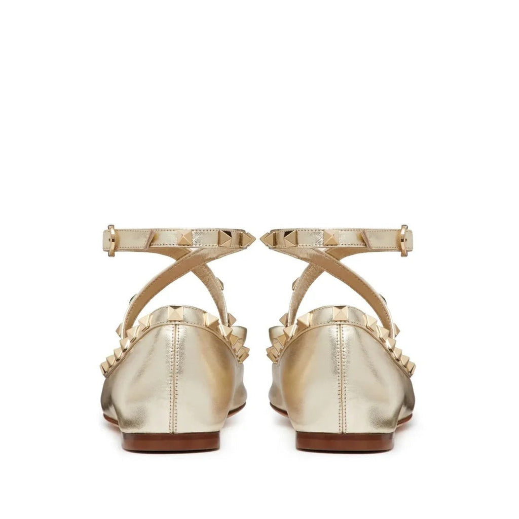 Valentino Garavani Ondette Rubber Ballerina - Gold