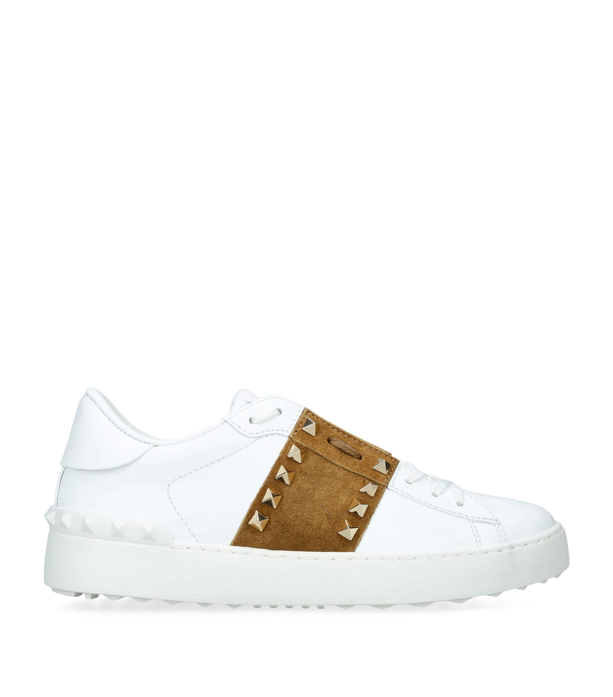 Valentino Garavani Leather Open Rockstud Sneakers