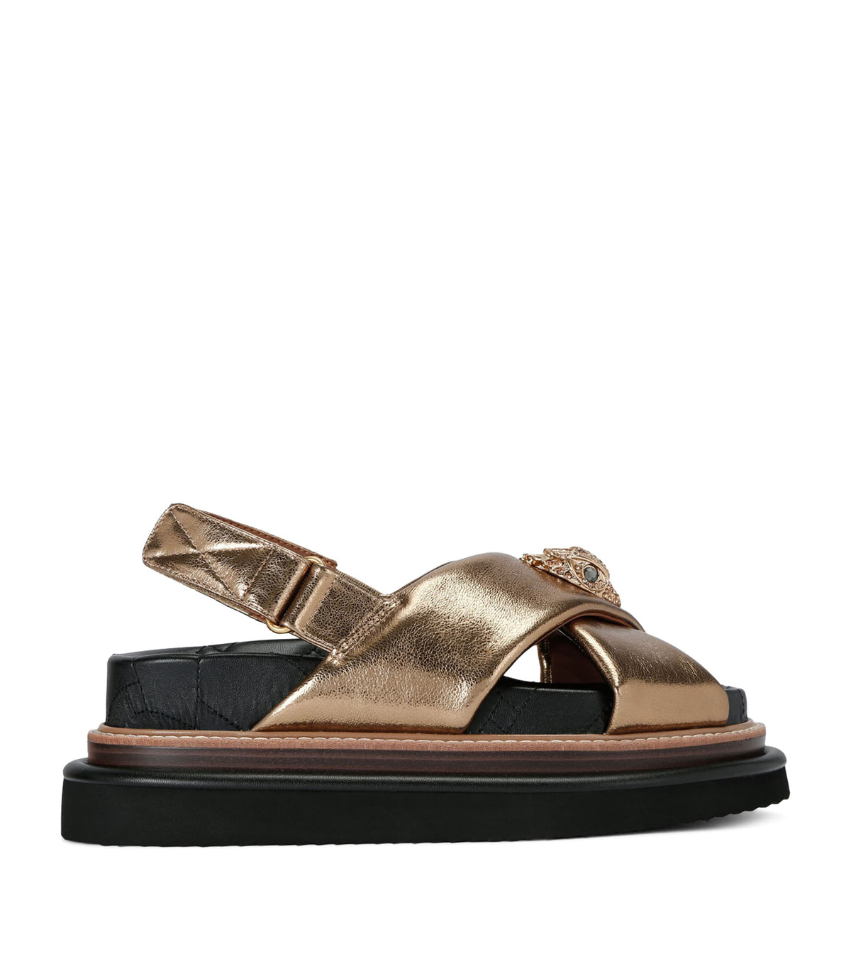 Kurt Geiger London Leather Orson Cross-Over Sandals