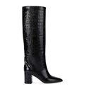 Paris Texas Croc-Embossed Leather Anja Knee-High Boots 70