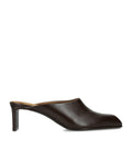 Khaite Leather Colt Heeled Mules 50