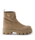 Prada Suede Triangle Ankle Boots 50