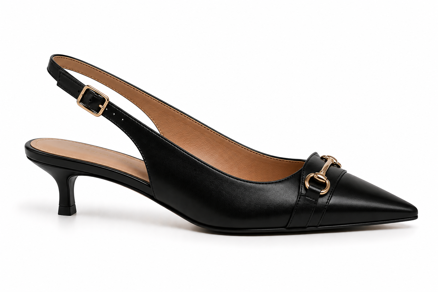 CASSIELA BLACK ERIC KITTEN HEEL