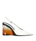 Alaïa Patent Leather Invisible Wedge Slingback Pumps 90