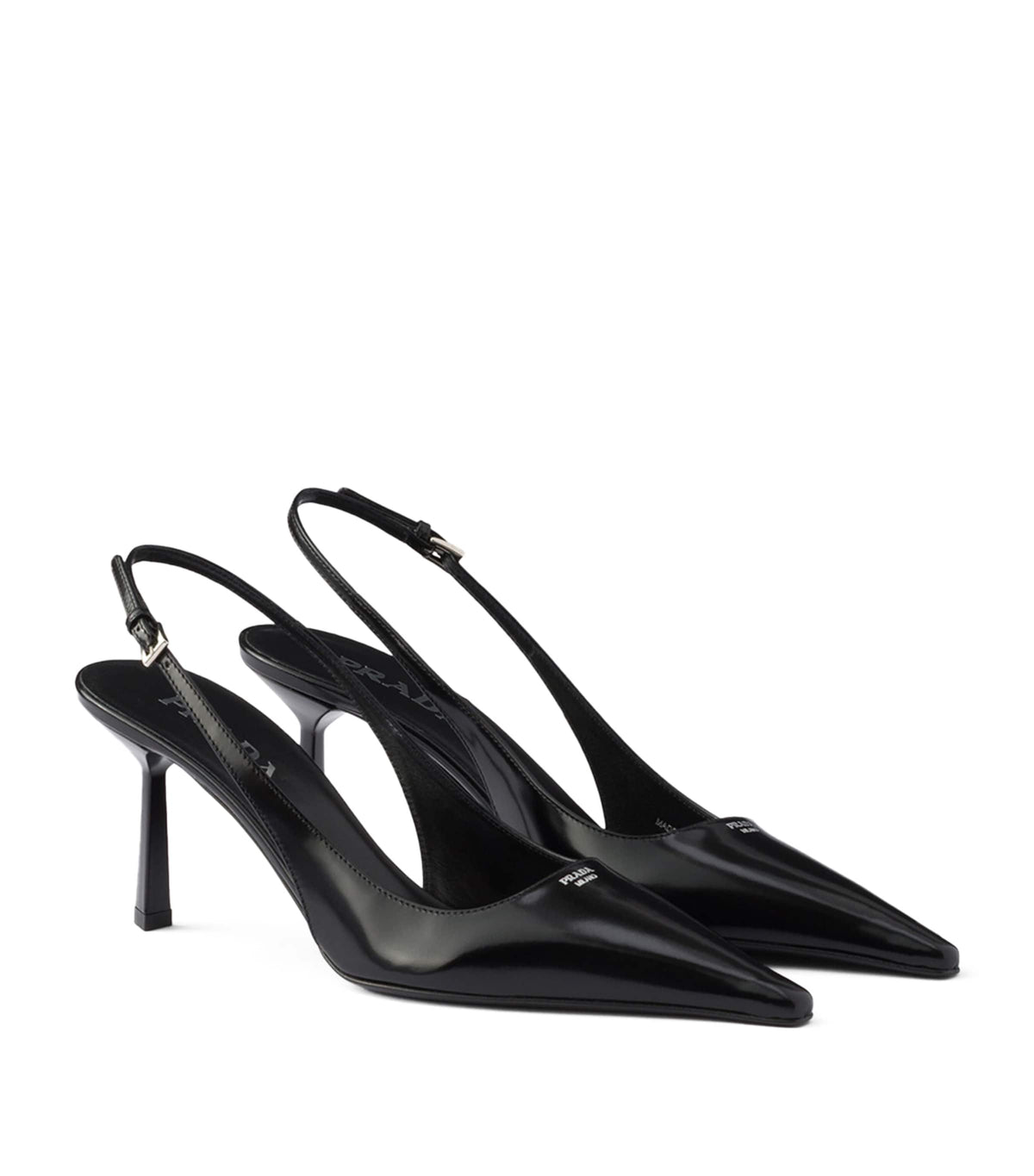 Prada Brushed Leather Slingback Pumps 75