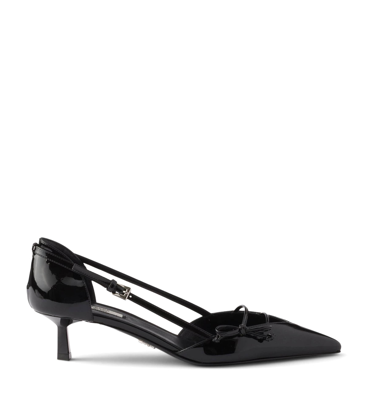 Prada Patent Leather Open-Side Pumps 45
