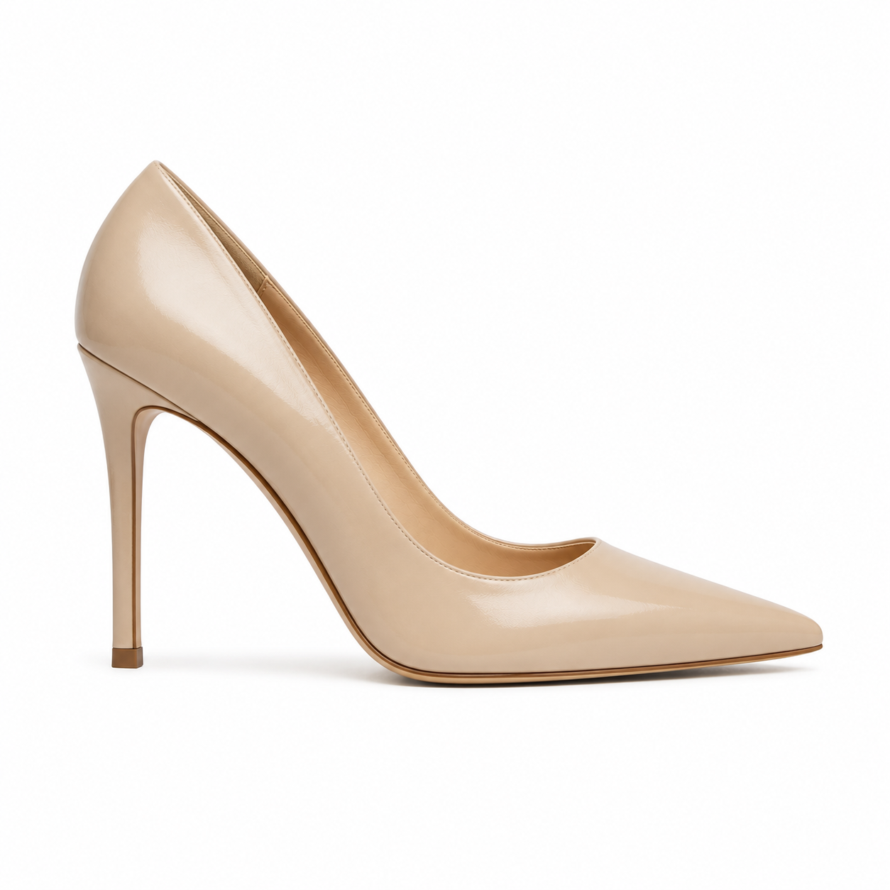 Cassiela Valentina Pump — Beige Patent