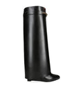 Givenchy Leather Shark Knee-High Boots 95
