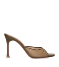 Amina Muaddi Mesh Alexa Heeled Mules 95