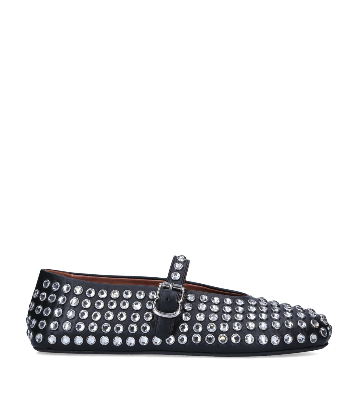 Alaïa Crystal-Embellished Ballet Flats