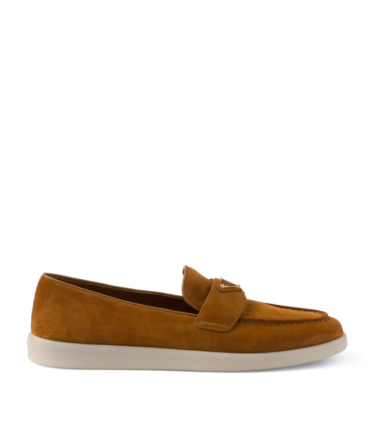 Prada Suede Triangle Loafers