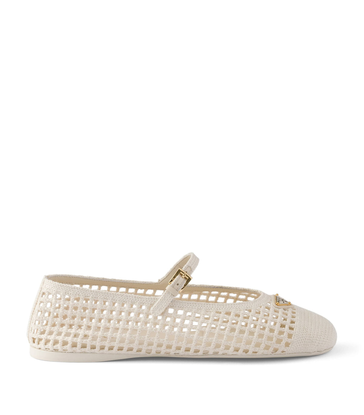 Prada Crochet Ballet Flats