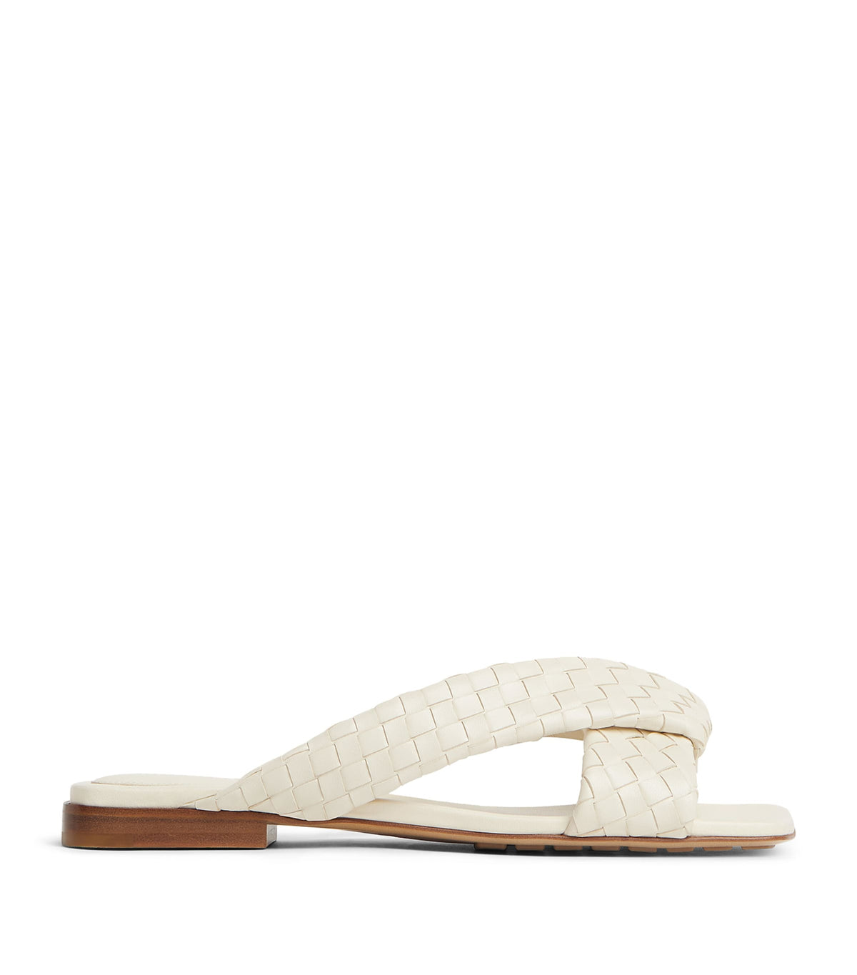 Bottega Veneta Leather Intrecciato Riva Flat Mules