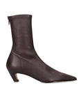 Khaite Leather Arizona Ankle Boots 40