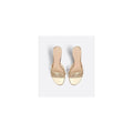 Christian Dior Cotton Strass Embroidered D-Way Heeled Sandal - Gold (different model - mules)
