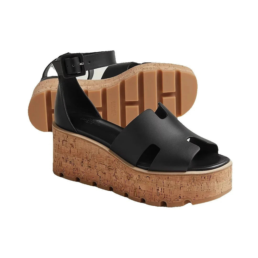 Hermès Luce 30 Sandal - Black (ankle strap version)