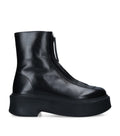 The Row Zipped Leather Ankle Boots 50