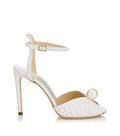 Jimmy Choo Sacora 100 Satin Pearl Sandals