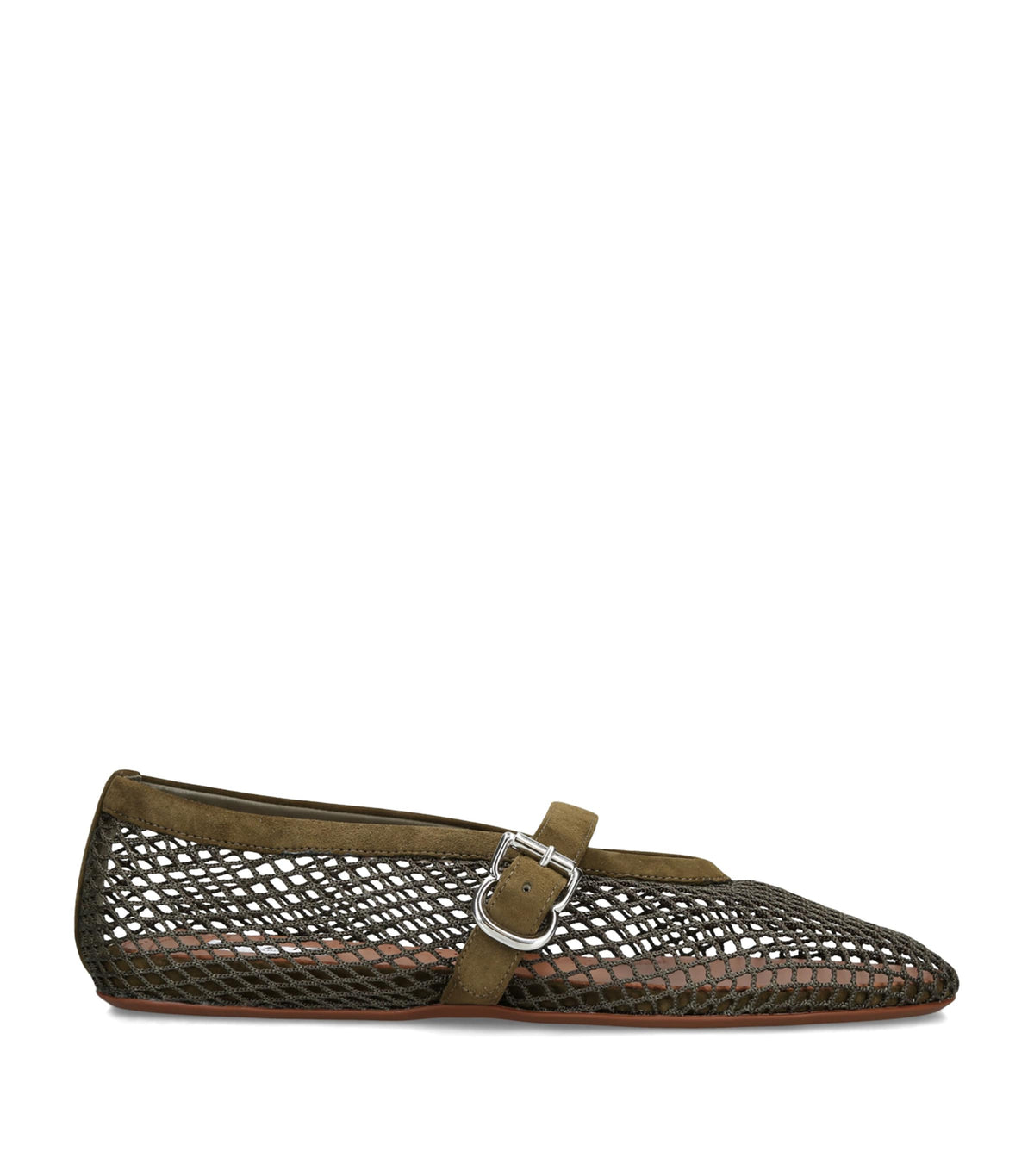 Alaïa Suede Mesh Ballet Flats