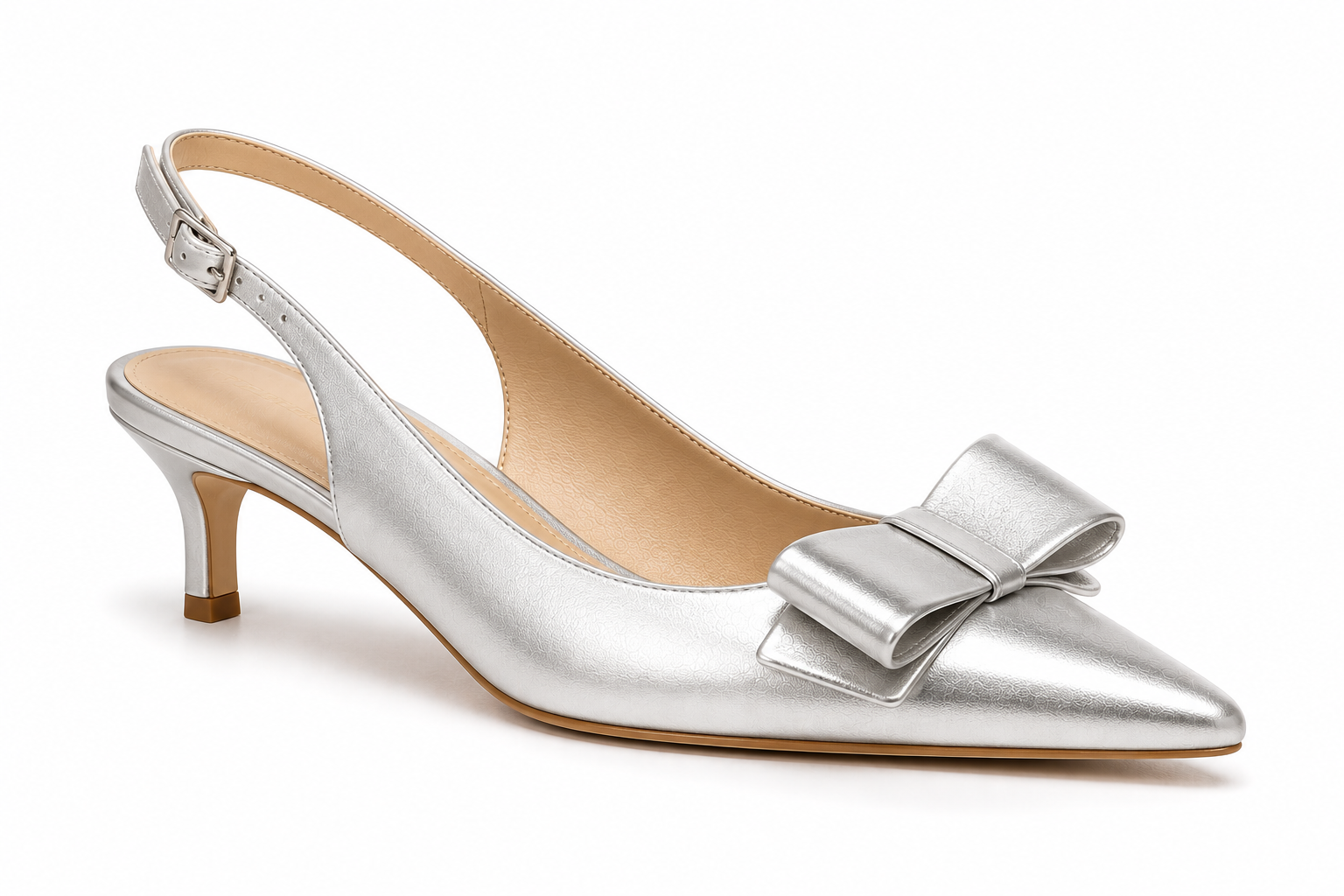 CASSIELA SILVER BOW HEEL