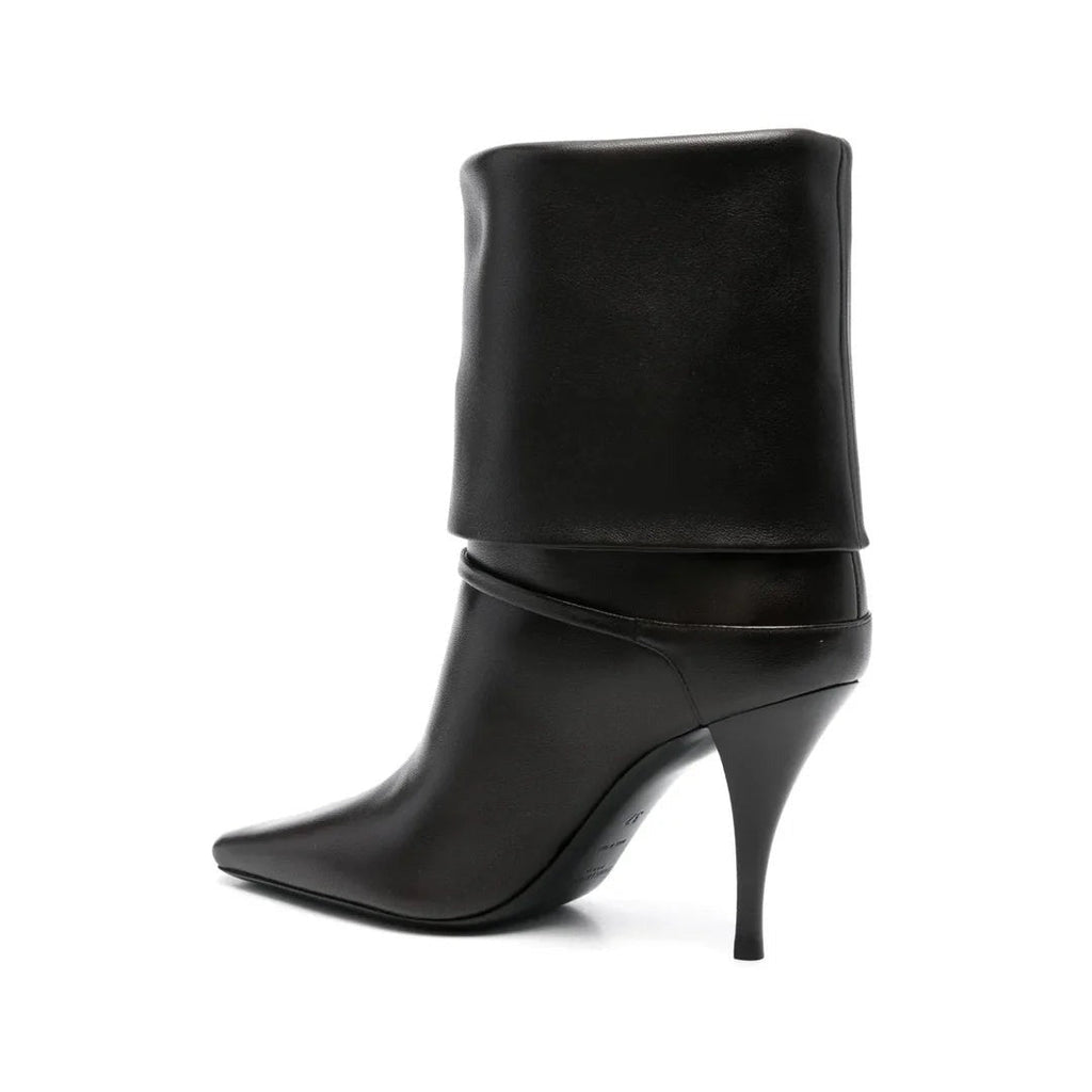 Saint Laurent 85mm Folded Boots - Black
