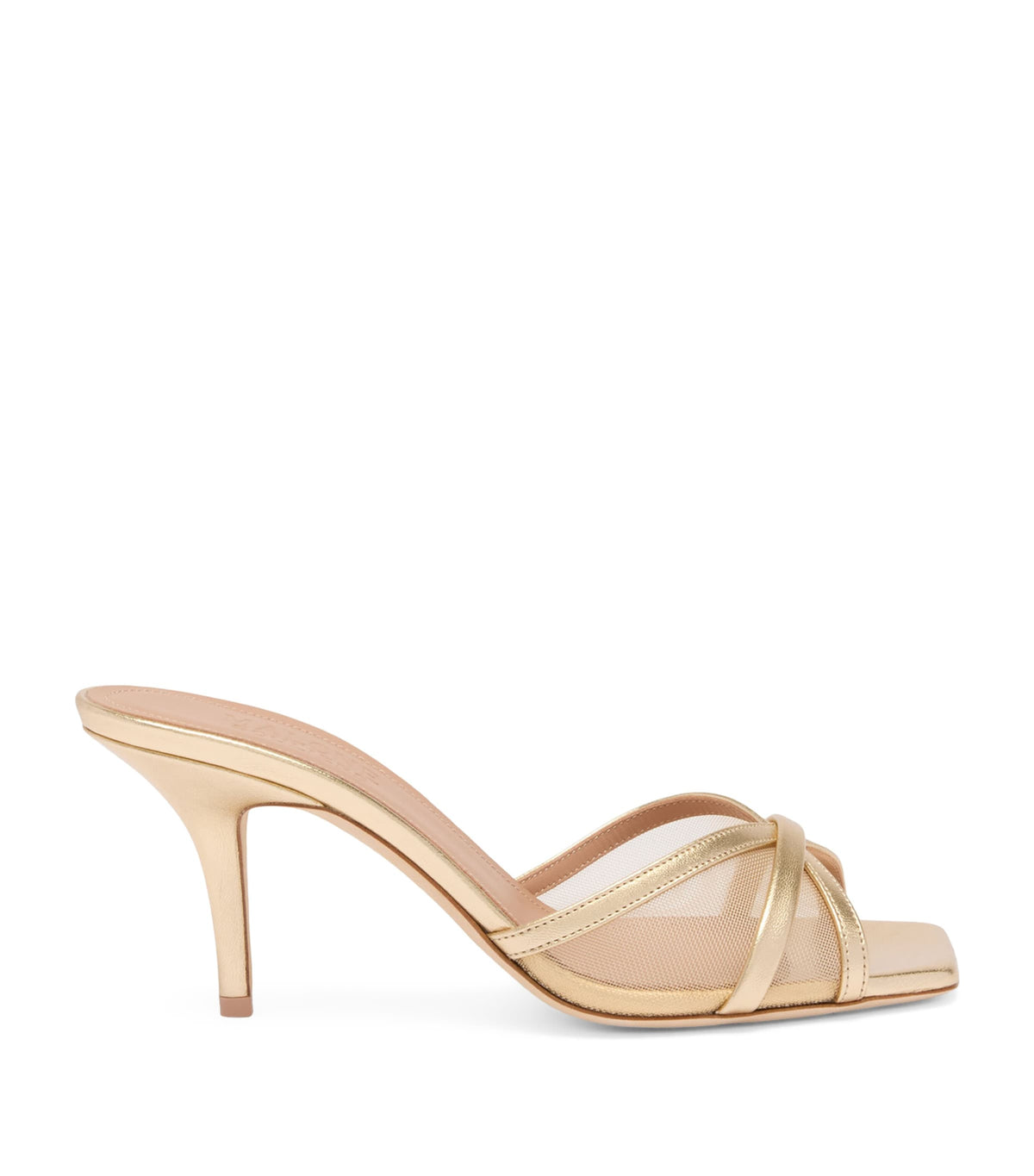 Malone Souliers Mesh-Leather Perla Mules 70