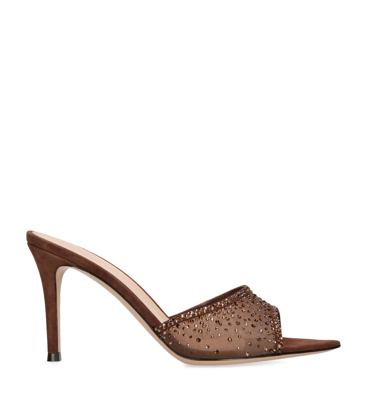 Gianvito Rossi Embellished Rania Heeled Mules 85