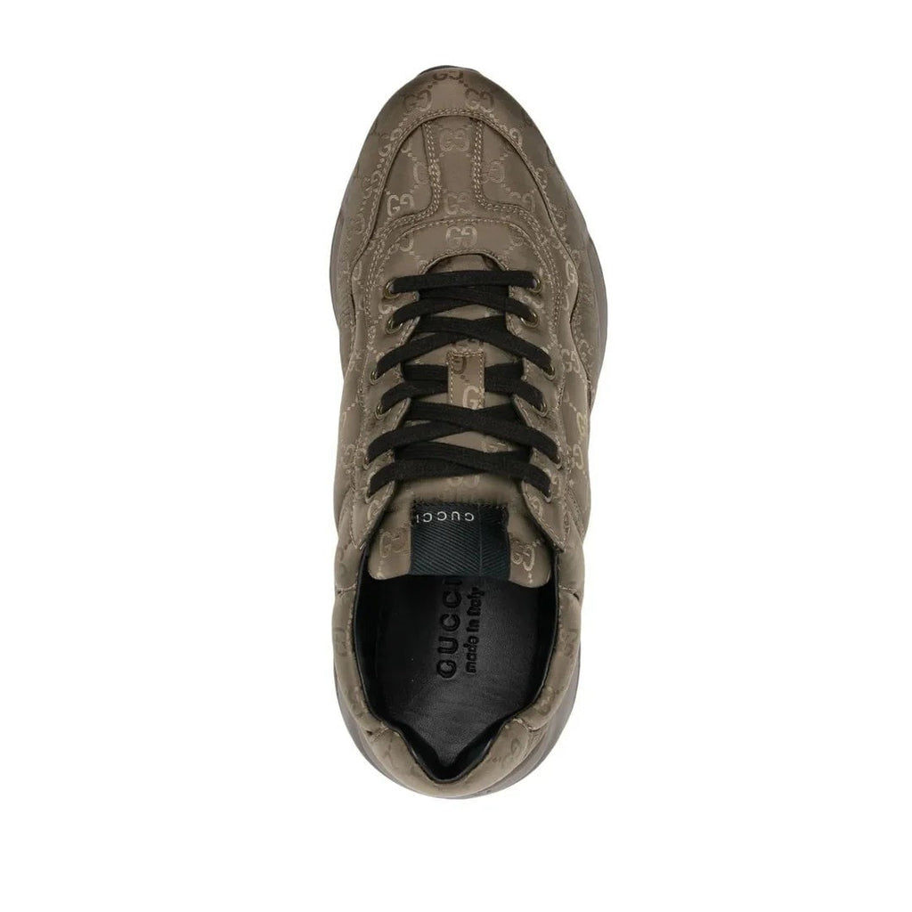 Gucci GG Supreme Monogram Rhyton Sneakers - Bronze/Brown