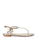 Aquazzura Metallic Leather Almost Bare Sandals