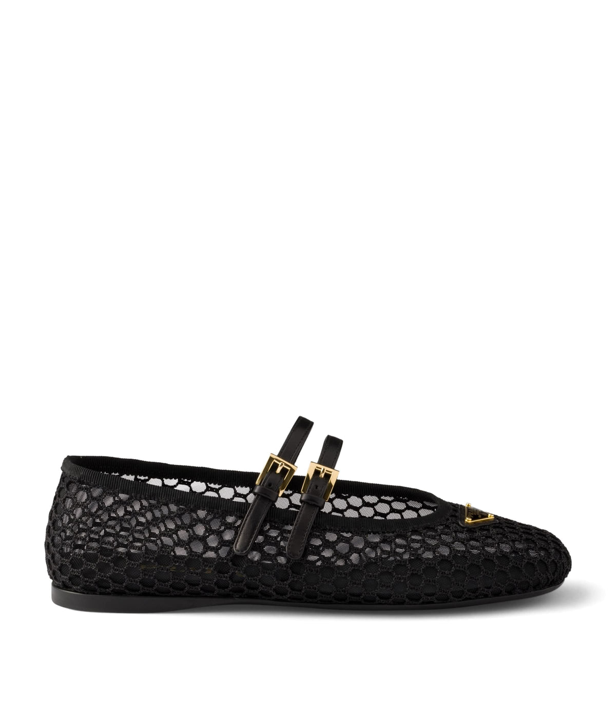 Prada Mesh Triangle Ballet Flats