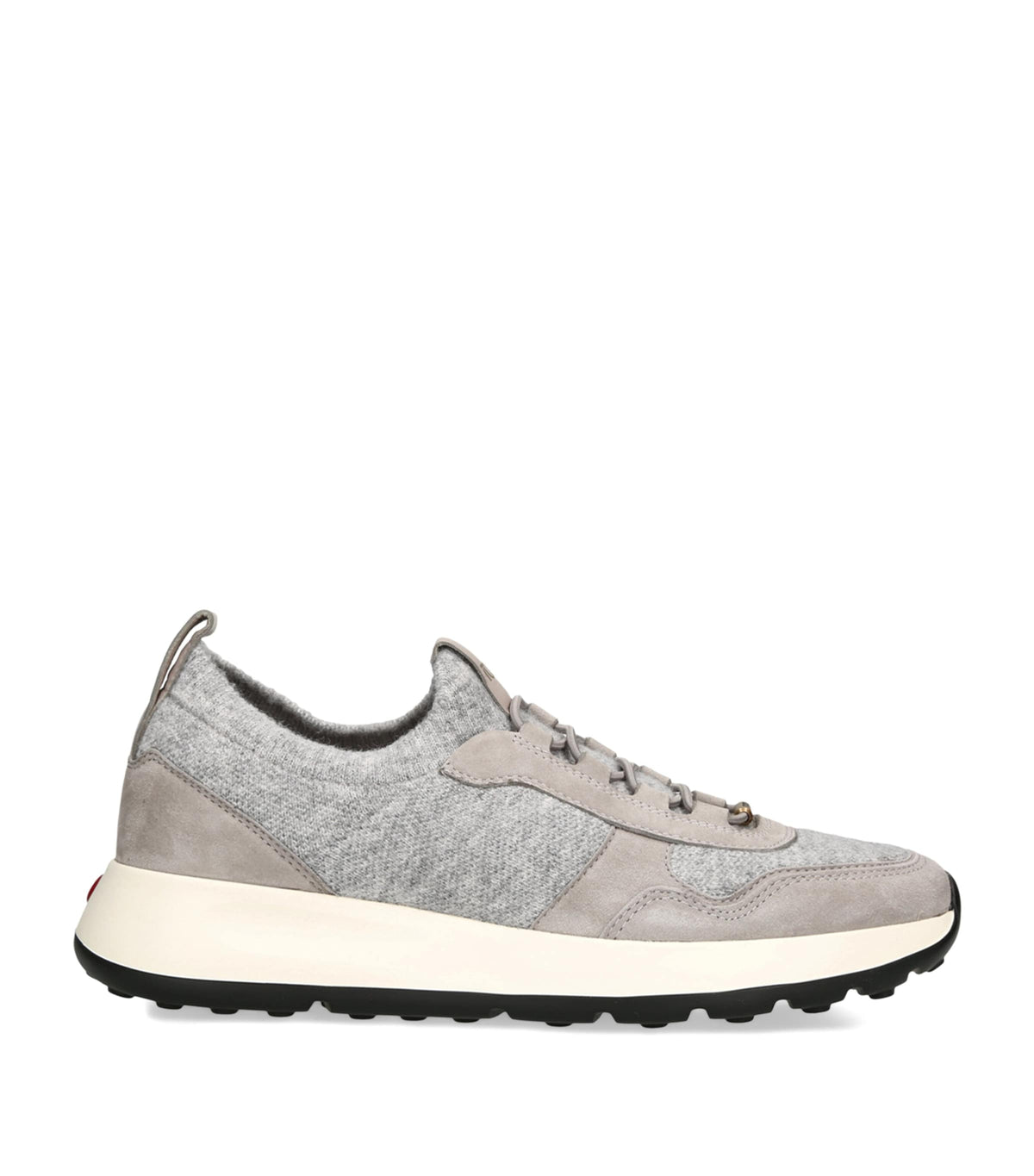 Tod's Suede-Knit Red Dot Sneakers