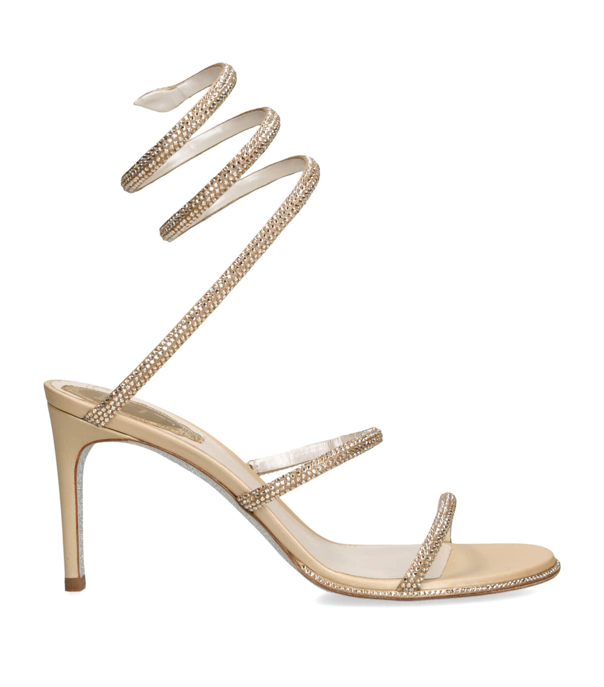 René Caovilla Satin Embellished Cleo Sandals 80