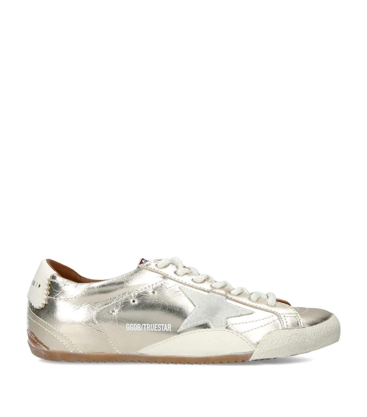 Golden Goose Metallic Leather True Star Sneakers