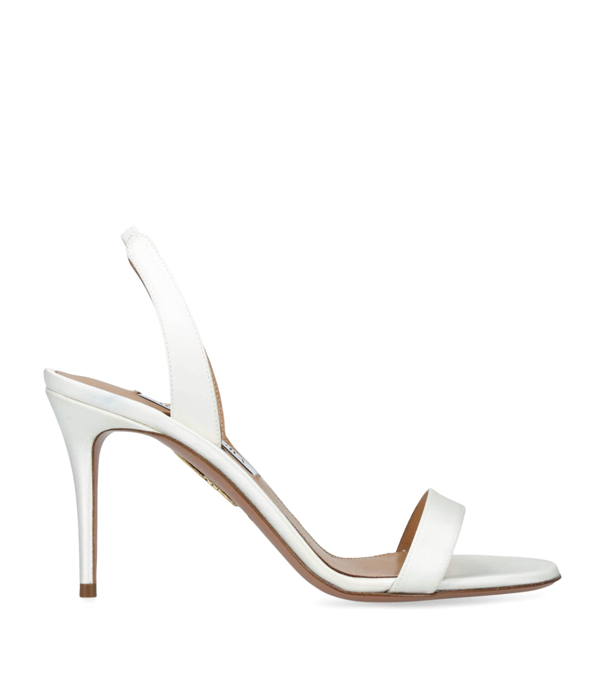 Aquazzura Satin So Nude Slingback Sandals 85