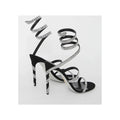 René Caovilla Margot Champagne Sandal With Butterflies 105 - Black/Silver