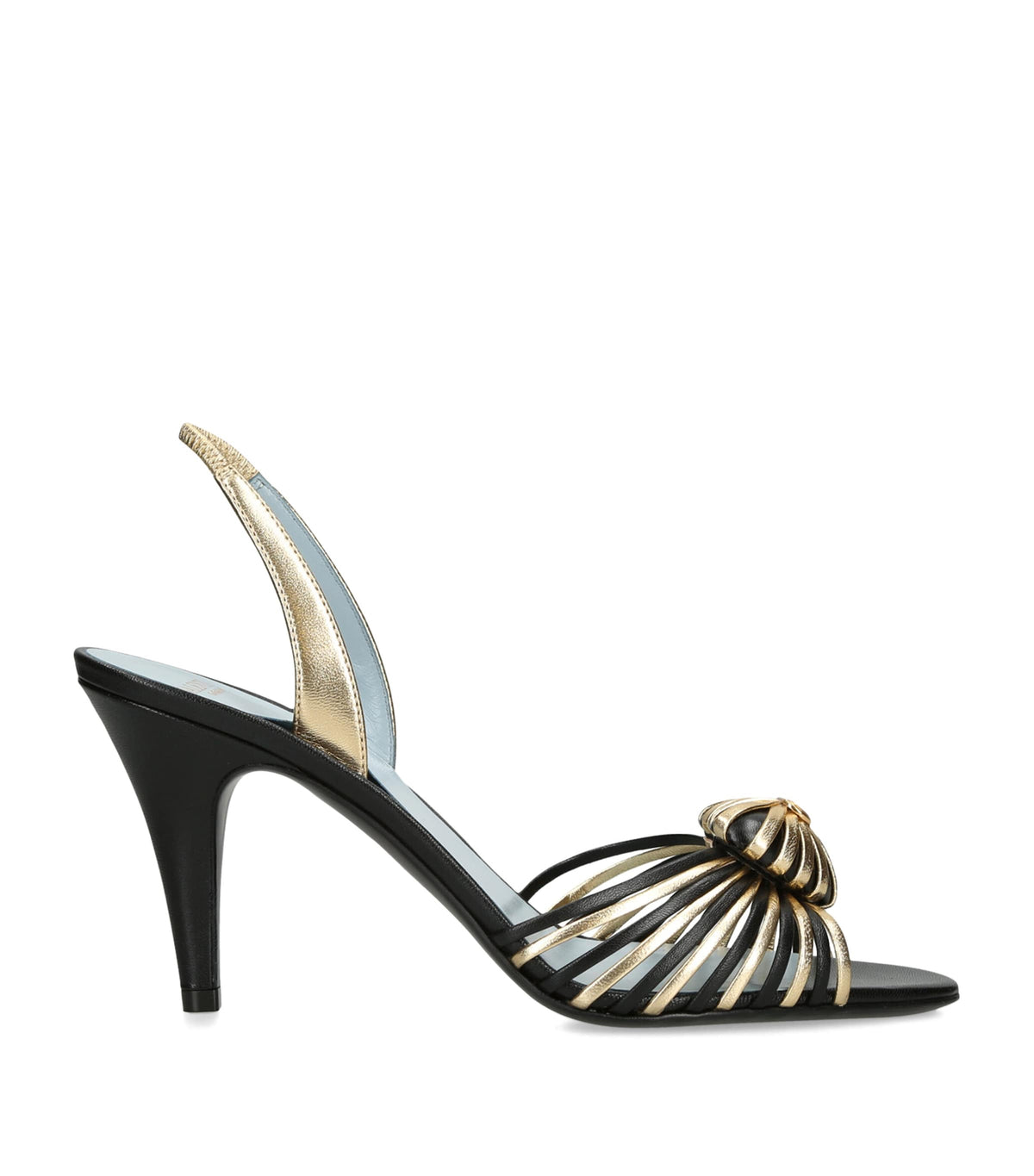 Valentino Garavani Metallic Leather Royal Slingback Heels 85