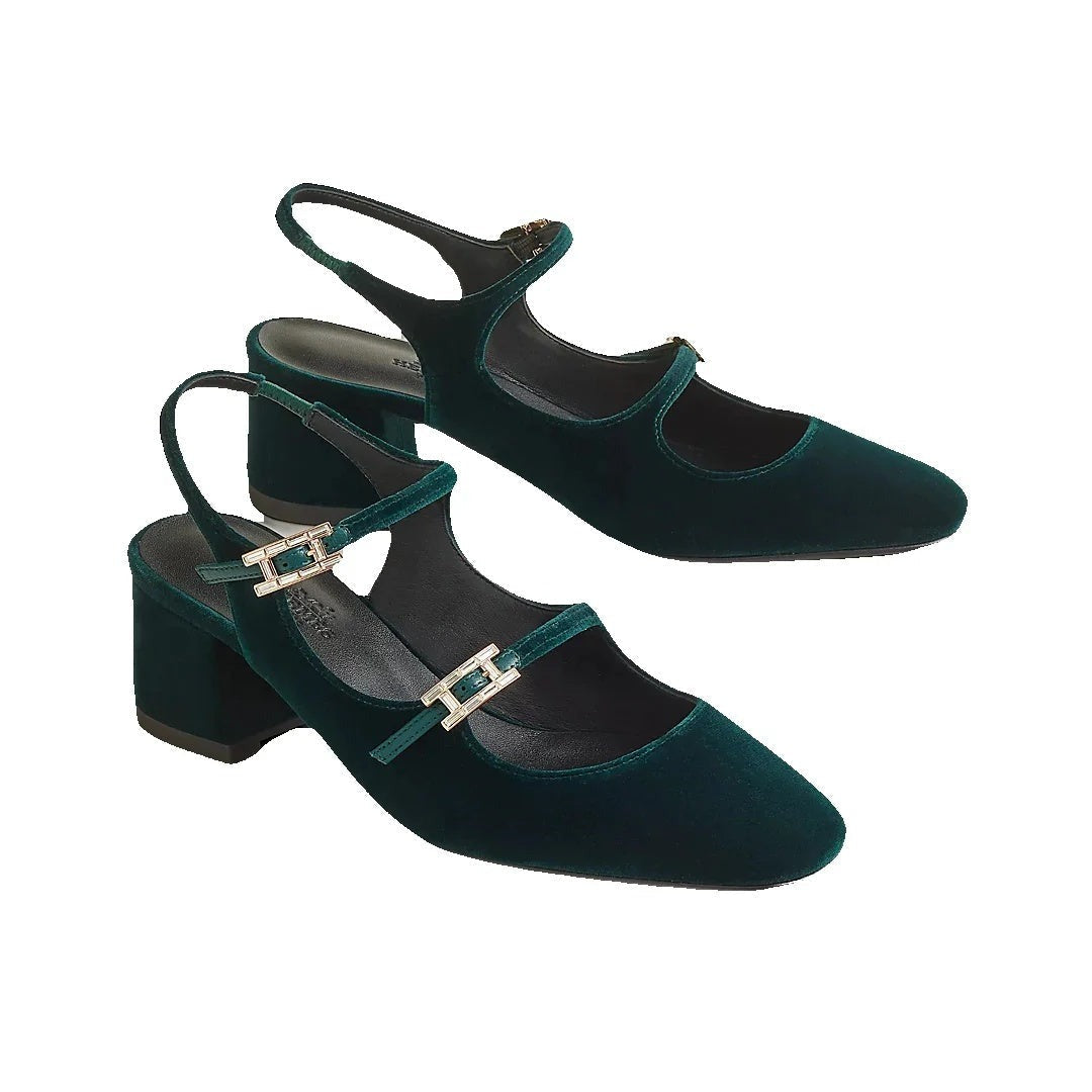 Hermès Jackie 90 Pump - Green