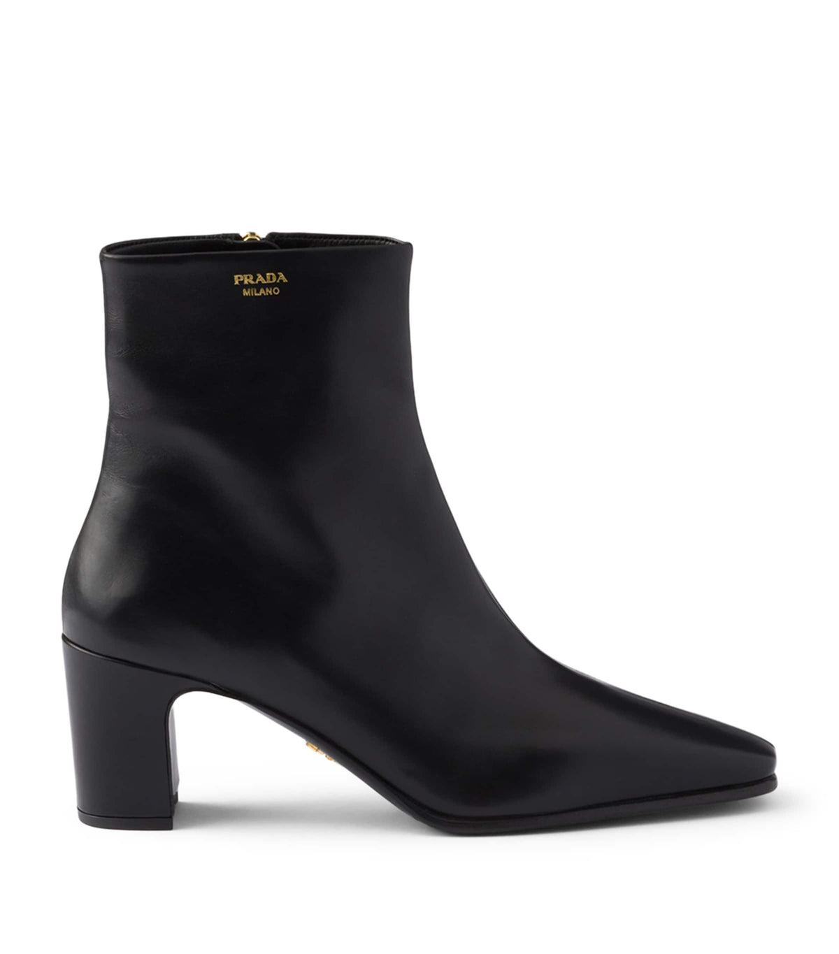 Prada Leather Heeled Booties Ankle Boots 65