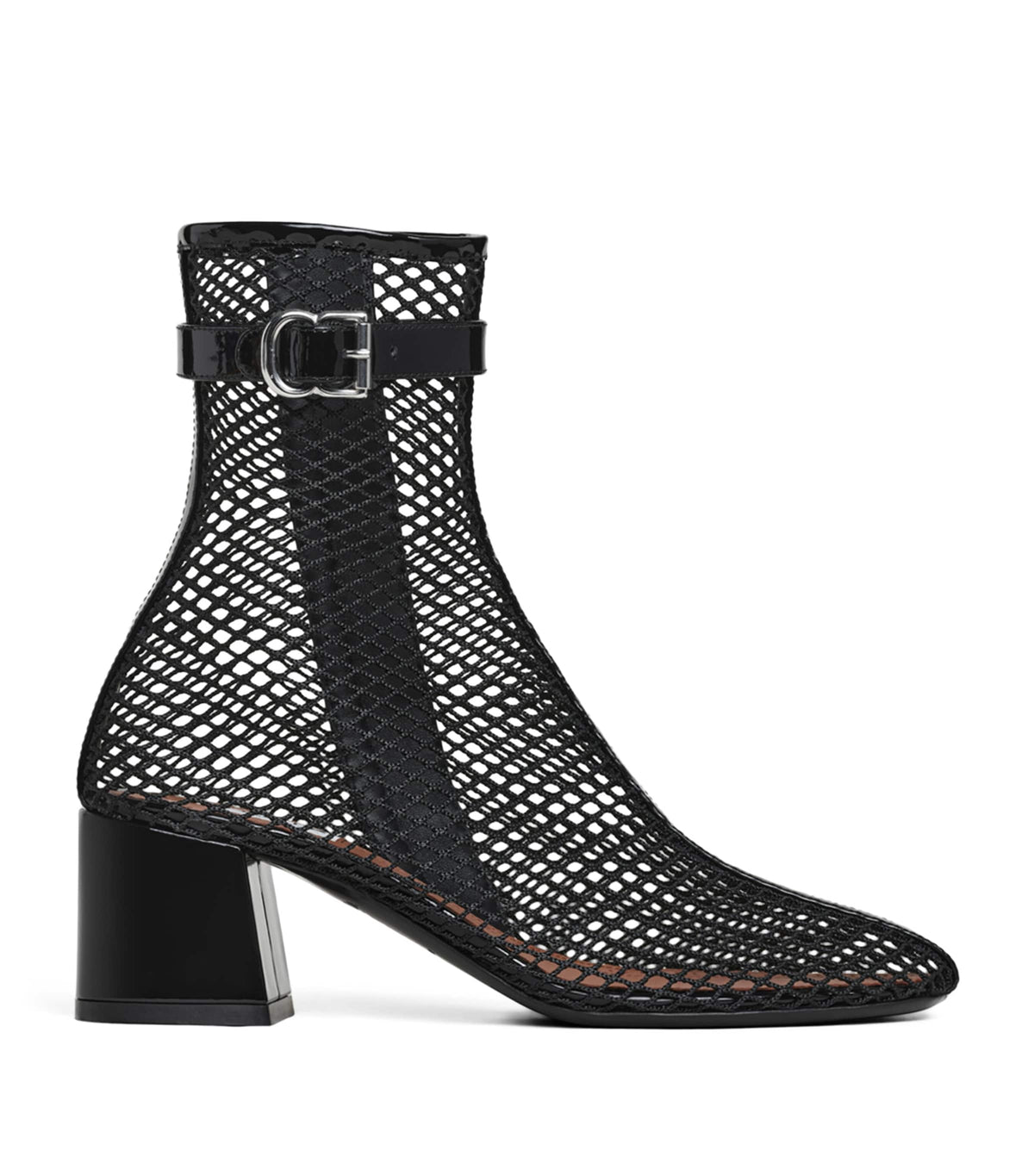 Alaïa Leather Mesh Ankle Boots 55